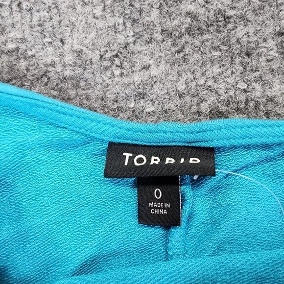 New TORRID Mini French Terry Off-Shoulder Tee‎ Shirt Dress Size 0 Large 12 $65 - Picture 8 of 14